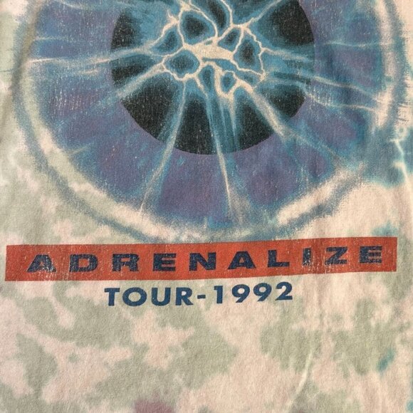 Def Leppard Adrenalize Tour Graphic T Shirt Medium Blue Tie Dye Rock Band 2021 - Picture 7 of 10